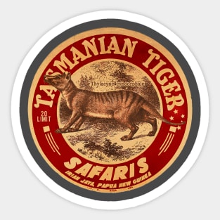 Vintage Tasmanian Tiger Hunt Sticker